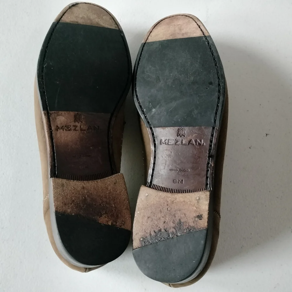 Mezlan Mens Tan Brown Leather Suede Moccasin Loafers 9 Office Comfort Preppy